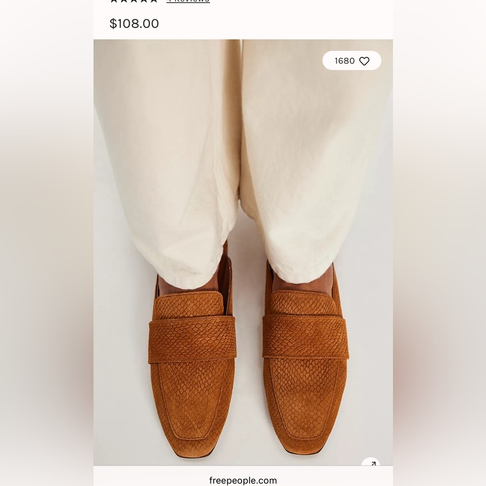 Free People At Ease Embossed Loafer NWT IN BOX